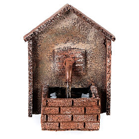 Neapolitan Nativity Scene: Working fountain for Neapolitan Nativity scene sloping roof 14x10x10 cm