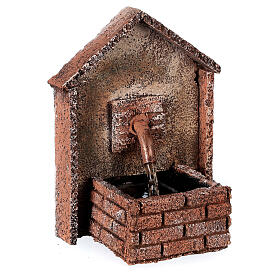 Neapolitan Nativity Scene: Working fountain for Neapolitan Nativity scene sloping roof 14x10x10 cm