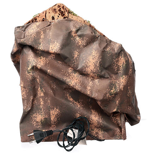 Gruta com casas ambientação para presépio napolitano com figuras altura média 6 cm, medidas: 33x27x21 cm 4