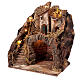 Stable with village for Neapolitan Nativity Scene with 6 cm figurines 35x25x20 cm s2