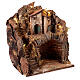 Stable with village for Neapolitan Nativity Scene with 6 cm figurines 35x25x20 cm s3
