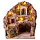 Pueblo casas montaña cueva belén napolitano 30x35x35 para estatuas 6 cm s5