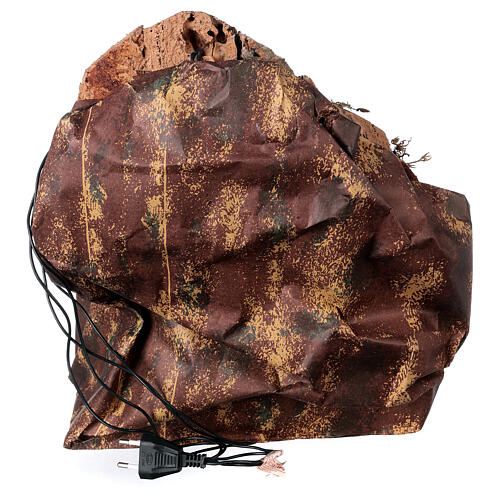 Osada z grotą w górach - szopka neapolitańska 30×35×35 cm, do figurek 6 cm 4