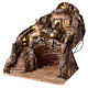 Mountain hamet with houses and stable for Neapolitan Nativity Scene with 6 cm figurines 30x35x35 cm s2