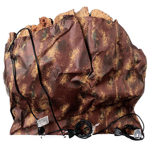 Otoczenie z fontanną i wiatrakiem dla figur 10-12 cm, do szopki neapolitańskiej, 50x60x50 6