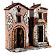 Couple of two-storied houses cork setting for Neapolitan Nativity Scene with 10 cm figurines 25x25x10 cm s2