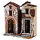 Couple of two-storied houses cork setting for Neapolitan Nativity Scene with 10 cm figurines 25x25x10 cm s3