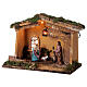 Stable with lantern 25x30x20 cm for 10 cm nativity s3