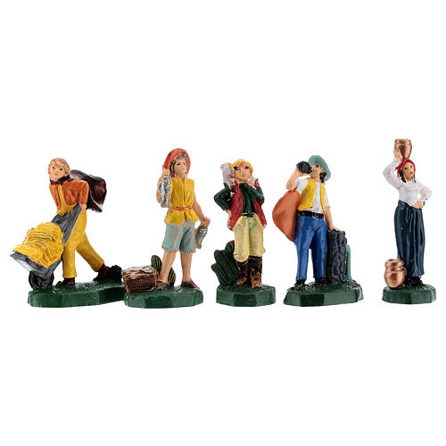 Nativity figurines colored 4 cm 25 pcs set 3