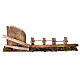 Fence with wooden gate 10x25x5 cm nativity scene 10-12 cm s1