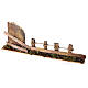 Fence with wooden gate 10x25x5 cm nativity scene 10-12 cm s2
