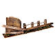 Fence with wooden gate 10x25x5 cm nativity scene 10-12 cm s3