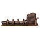 Fence with wooden gate 10x25x5 cm nativity scene 10-12 cm s4