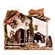 Cottage with sheep 15x20x15 cm for Nativity scene 8-10 cm s1