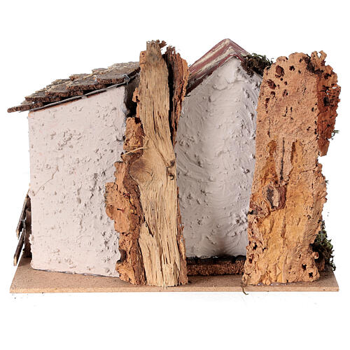 Casa de campo com ovelhas para presépio com figuras altura média 8-10 cm; medidas: 15x20x15 cm 4
