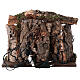 Wooden nativity stable lighted 25x30x20 cm 16 cm figurines s6