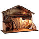 Illuminated hut 35x50x25 cm Nordic nativity scene 12-14 cm s3