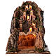 Dorf mit Grotte beleuchtet für Krippe, 30x25x25 cm s4