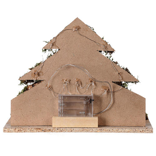 Tree shaped illuminated nativity scene 10 cm 5