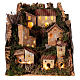 Illuminated perched village 25x25x20 cm Nativity scene 6 cm s1