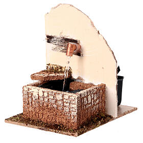 Fountain with tub and pump 15x10x15 cm for 10-12 cm nativity scene