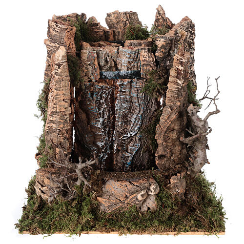 Mini cascade with pump 25x25x20 cm, nativity set 14-16 cm 1