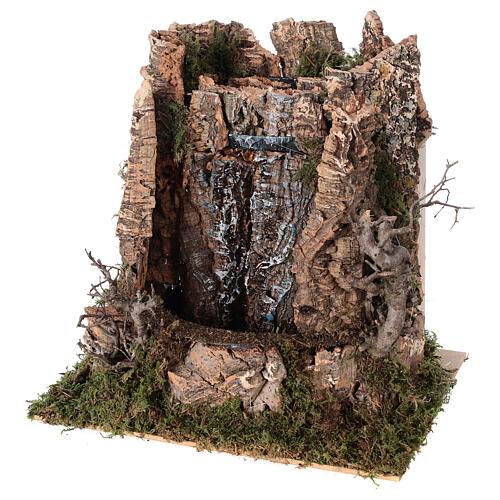 Mini cascade with pump 25x25x20 cm, nativity set 14-16 cm 2