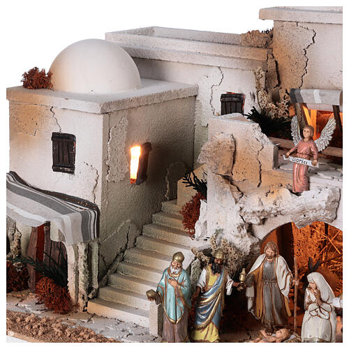 Nativity set Arab grotto figurines Moranduzzo 10 cm 35x50x40 cm 5