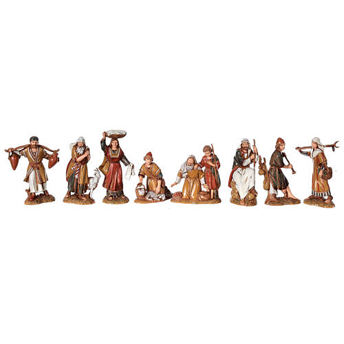 Szopka bożonarodzeniowa kompletna w stylu arabskim z piecem – figurki Moranduzzo 10 cm, wymiary 40x50x40 cm 3