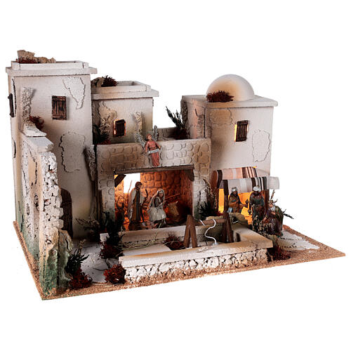Palestyńska szopka ze studnią i figurkami Moranduzzo 10 cm, 35x50x40 cm 6