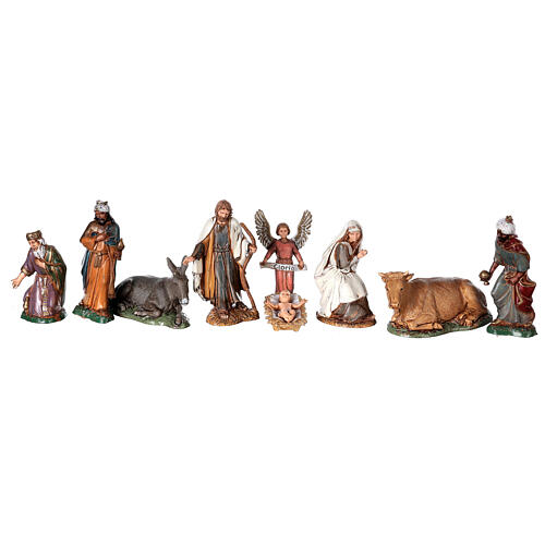 Palestinian Nativity set with water well Moranduzzo figurines 10 cm 35x50x40 cm 3