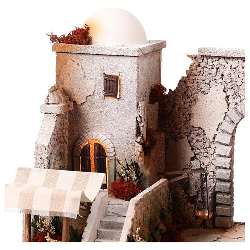 Presepe arabo mercato statue pastori Moranduzzo 10 cm 35x50x40 cm 4