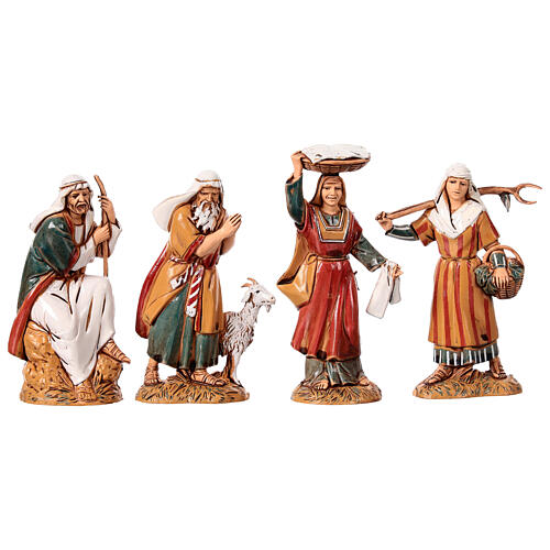 Presépio estilo árabe cena mercado figuras Moranduzzo altura média 10 cm; medidas: 33x50x40 cm 6