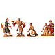Presépio estilo árabe cena mercado figuras Moranduzzo altura média 10 cm; medidas: 33x50x40 cm s7