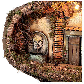 Borgo nella botte con fontana presepe napoletano 10 cm
