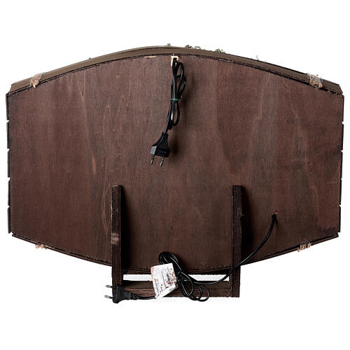 Miasteczko w beczce z fontanną – scenografia do szopki neapolitańskiej, do figurek 10 cm 5