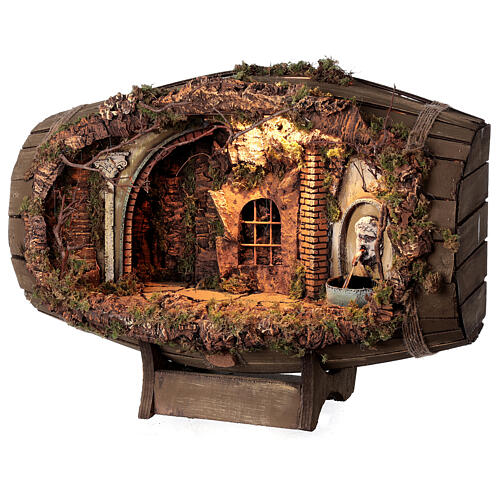 Pozioma beczka – scenografia szopki neapolitańskiej 12–15 cm 3