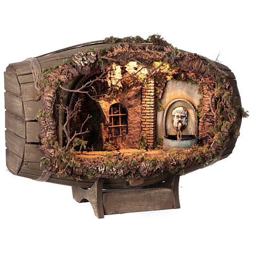 Pozioma beczka – scenografia szopki neapolitańskiej 12–15 cm 5