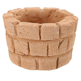 Blocco fontana terracotta diam 6 cm presepe 10 cm