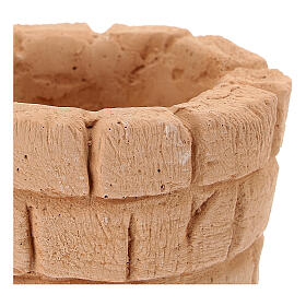 Blocco fontana terracotta diam 6 cm presepe 10 cm