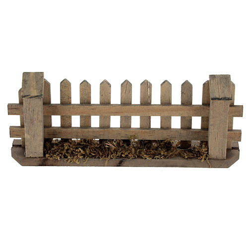 Wooden fence for Nativity scene 5x10x2 cm 1