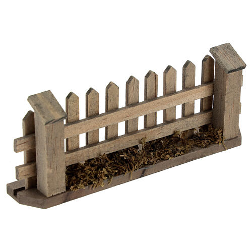 Wooden fence for Nativity scene 5x10x2 cm 2