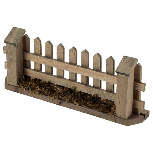 Wooden fence for Nativity scene 5x10x2 cm 3