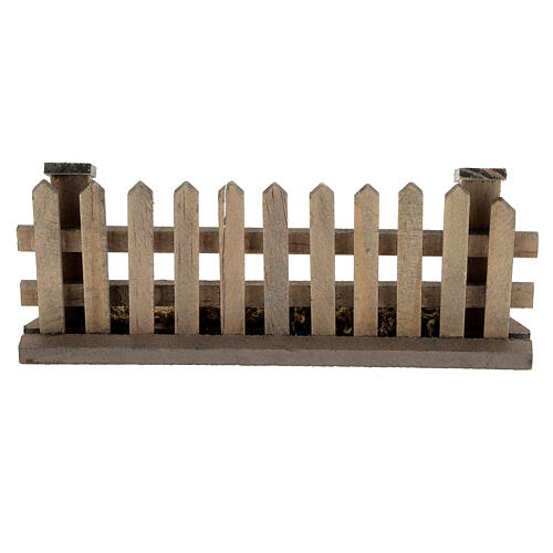 Wooden fence for Nativity scene 5x10x2 cm 4