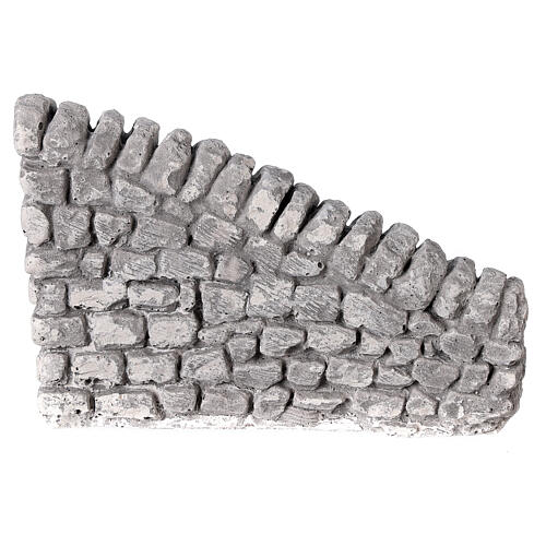 Miniature stone wall in plaster 10x5x10 cm for nativity 10-12-14 cm 1