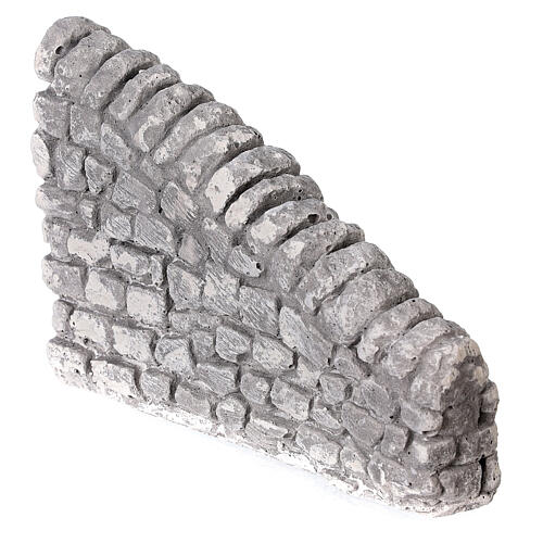 Miniature stone wall in plaster 10x5x10 cm for nativity 10-12-14 cm 2