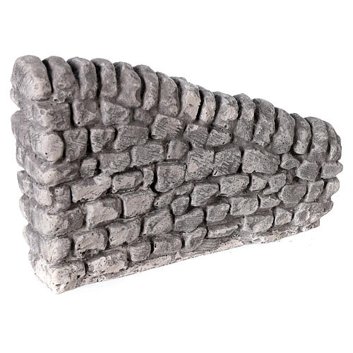Miniature stone wall in plaster 10x5x10 cm for nativity 10-12-14 cm 3