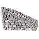 Miniature stone wall in plaster 10x5x10 cm for nativity 10-12-14 cm s1