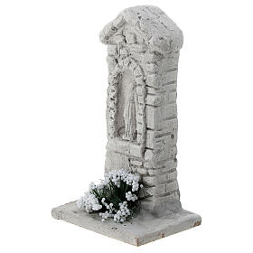 Capela Nossa Senhora em miniatura gesso para para presépio com figuras altura média 10-14 cm; medidas: 12x6x4 cm