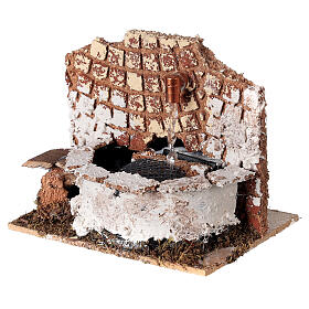 Krippe Brunnen: Brunnen rund mit Pumpe für Krippe, 10x15x10 cm